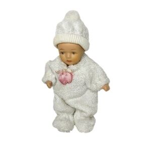Vintage Porcelain Bisque Baby Doll Hat and Jumper